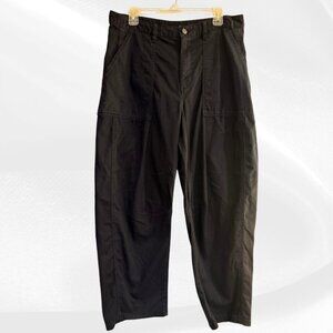 GAP Surplus Twill Cargo Pants Black Size 12 Cotton Lightweight Relaxed Fit EUC